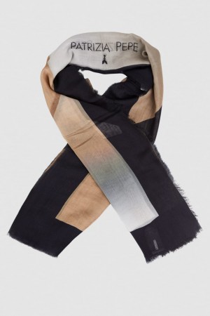 Patrizia Pepe Multi-fly Print Scarf Bej | 182ONMZYH