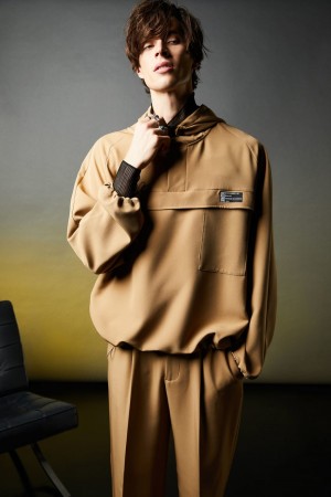 Patrizia Pepe Over Hooded Sweatshirt Bej | 568SOIXAK