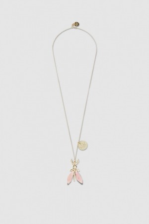 Patrizia Pepe Precious Fly Necklace With Stones Roz | 069YUKXAP