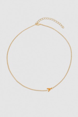 Patrizia Pepe Rhinestone Necklace Portocalii | 179MGZSBQ