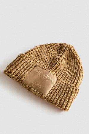 Patrizia Pepe Ribbed Fabric Hat Bej | 864PQXWLM
