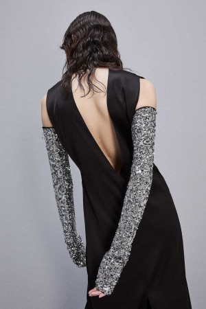 Patrizia Pepe Sequined Sleeves Gri | 728HPIKDF