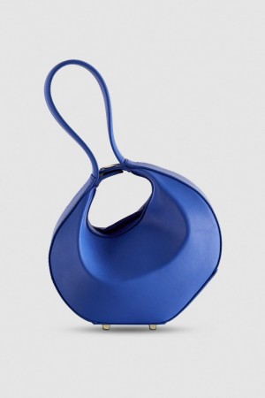 Patrizia Pepe Small Hobo Bangle Bag Albastri | 873DSAHXN