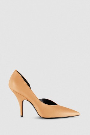 Patrizia Pepe Smooth Leather Pumps Bej | 385MGQLNJ
