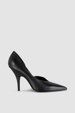 Patrizia Pepe Smooth Leather Pumps Negrii | 816GOQFYE