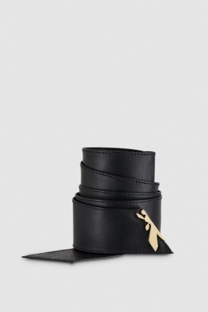 Patrizia Pepe Soft High-waist Belt Negrii | 045TAGBFO
